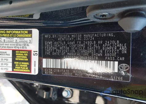 2024 Toyota Camry Le z USA, uszkodzony, nr VIN 4T1C11AK1RU910578